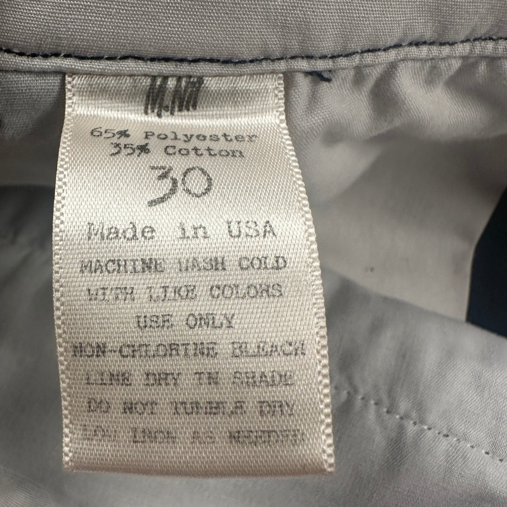 M.Nii Makaha Shorts Mens Size 30 Waianae‎ Oahu Hawaii USA Made Blue Chino - Picture 8 of 9